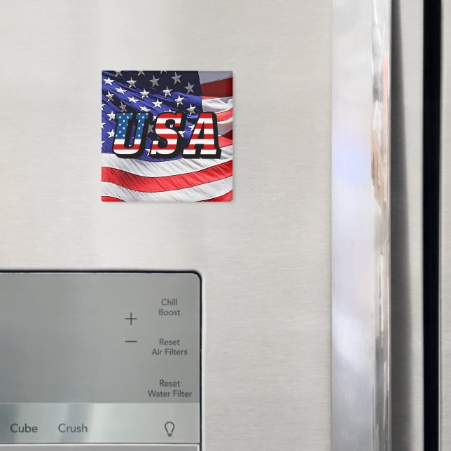 USA - American Flag Kühlschrankmagnet Magnet (In Situ (Kühlschrank))