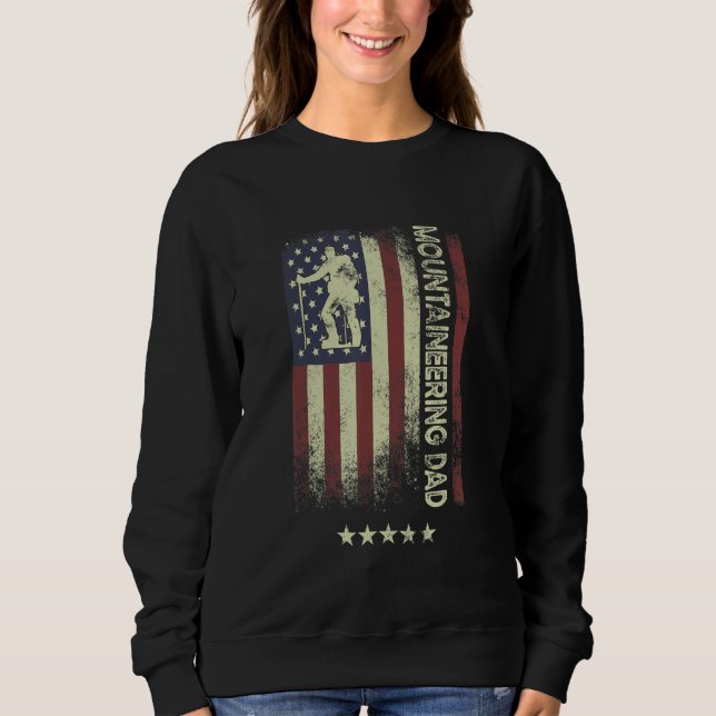 USA American Flag  Mountaineering Dad 1 Sweatshirt (Vorderseite)