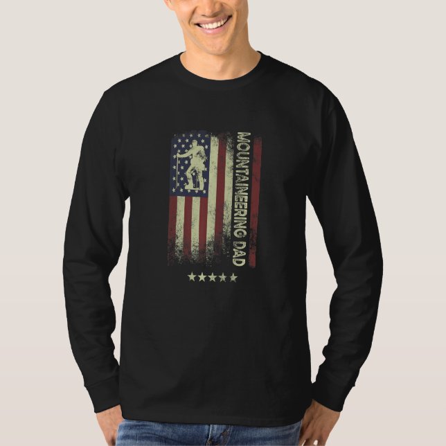 USA American Flag  Mountaineering Dad  1 T-Shirt (Vorderseite)
