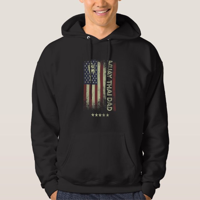 USA American Flag  Muay Thai Dad 1 Hoodie (Vorderseite)