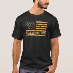 USA American Flag National Park Wyoming Yellowston T-Shirt
