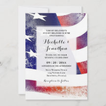 USA American Flag Patriotic Christlich Wedding