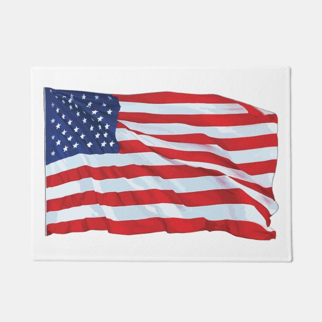 USA American Flag Patriotic Door Mat Fußmatte (Vorderseite)