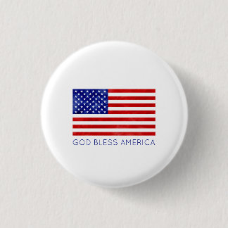 USA American Flag Patriotic GOD BLESS AMERICA Button