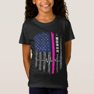 USA American Flag Patriotic Nurse Week Nursing Gif T-Shirt