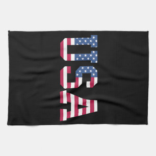 USA American Flag Patriotic Red White Blue Stars & Geschirrtuch