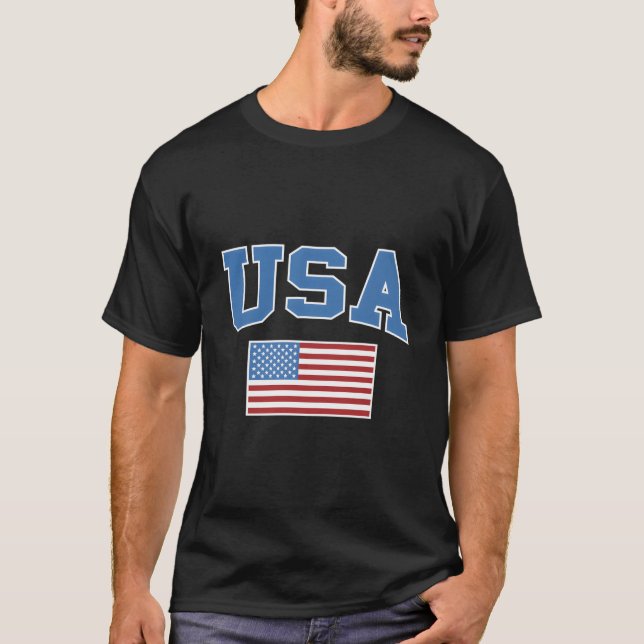 Usa American Flag Patriotic T-Shirt (Vorderseite)