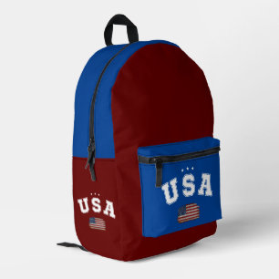 USA American Flag Patriotic Veterans 4. Juli Bedruckter Rucksack