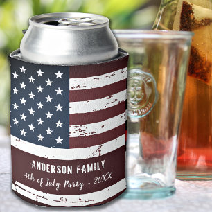 USA American Flag Personalisiert Patriotic 4. Juli Dosenkühler