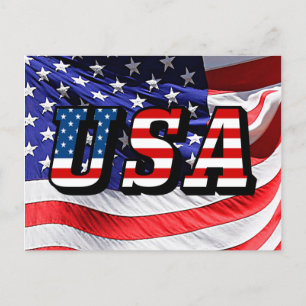 USA - American Flag Postcard Postkarte