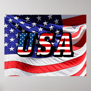 USA - American Flag Poster