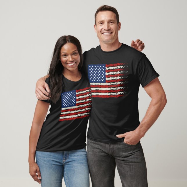 USA American Flag Shield Patriotic  T-Shirt (Unisex)