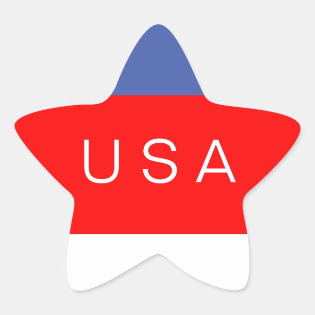 USA American Flag Star Design Stern-Aufkleber (Vorderseite)
