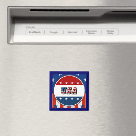 USA - American Flag Stars Circle #2 Refrig Magnet