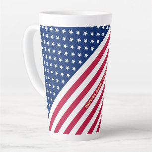 USA American Flag Stars Streifen Custom Mit Monogr Milchtasse