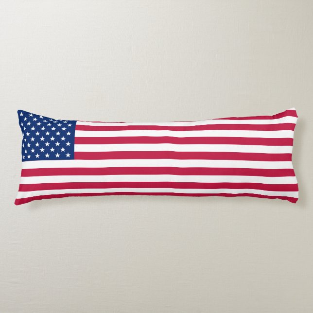 USA American Flag Streifen Patriotic Body Pillow U Seitenschläferkissen (Vorderseite)