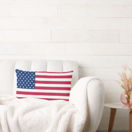 USA American Flag Streifen Patriotic Lumbar Pillow Lendenkissen