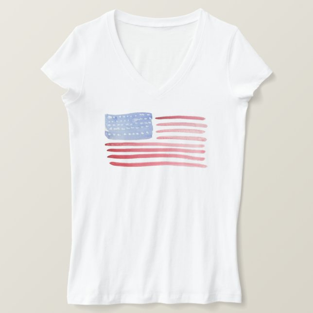 USA American Flag T - Shirt (Design vorne)