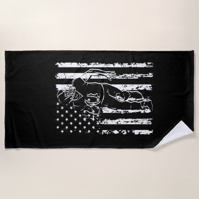 USA American Football Flag America Sport Fan Strandtuch (Vorderseite)