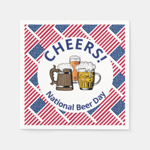 USA American National Beer Day Paper Serviette
