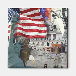 USA American Symbols Magnet