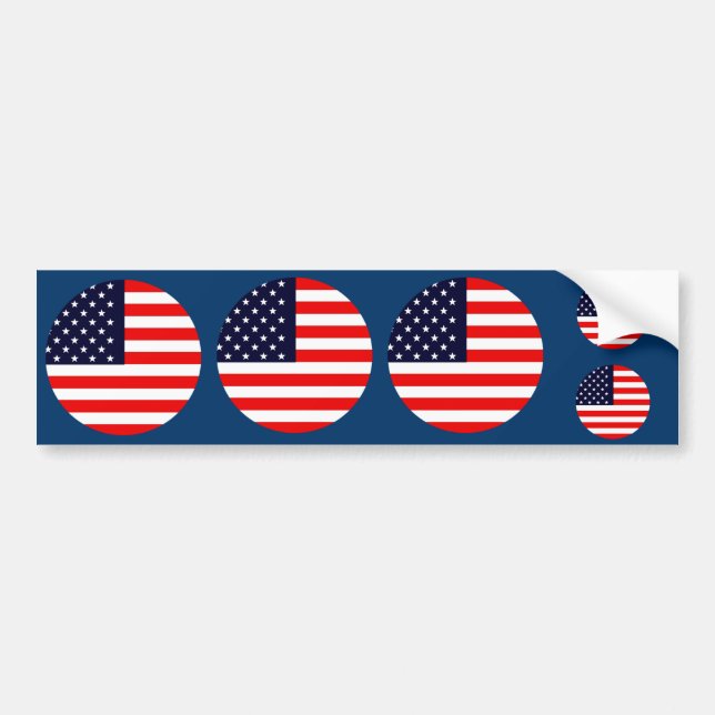 USA AMERICAN US FLAG Multi-Stickers Autoaufkleber (Vorne)
