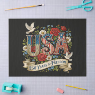 USA Amerika 1776-2026 250 Jahre Freiheit Seidenpapier