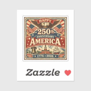 USA Amerika 250. Jubiläum Vintage Patriotisch Aufkleber