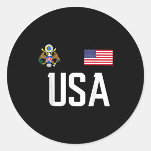 Usa Amerika Flag Football Fußball Fan Männer Fraue Runder Aufkleber
