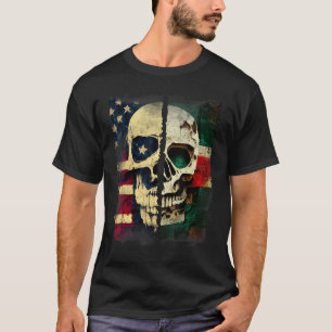 Usa Amerika Flagge Mexikanisch Mexiko Flagge Toten T-Shirt