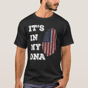 USA Amerika Proud amerikanische Flaggenstaat DNA F T-Shirt