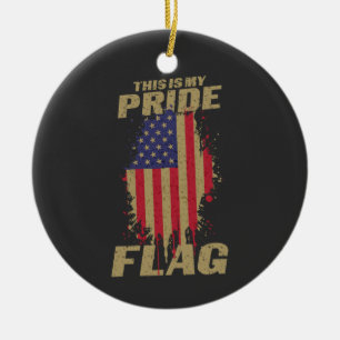 USA Amerikaner 4. Juli Patriotic Pride Flag Keramik Ornament