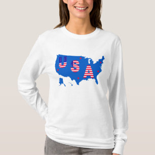 USA Amerikanisch Patriotische Karte/ Flaggen-US Fl T-Shirt