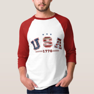 USA Amerikanische Flagge 1776 4. Juli Veteranen-Ta T-Shirt