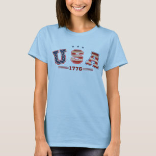 USA Amerikanische Flagge 1776 4. Juli Veteranen Ta T-Shirt
