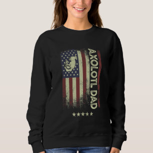 USA Amerikanische Flagge Axolotl Vater 1 Sweatshirt
