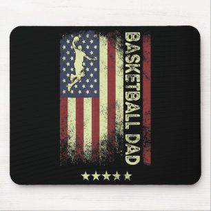 Usa amerikanische Flagge Basketball Vater 1 Mousepad