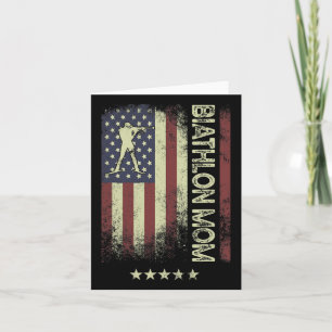 Usa Amerikanische Flagge - Biathlon Mama 1 Karte