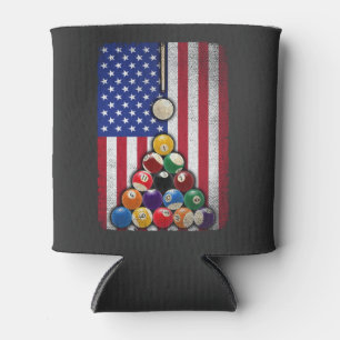 USA amerikanische Flagge Billiard 8 Ball Pool Play Dosenkühler