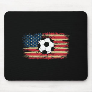 Usa-Amerikanische Flagge Fußball Burst Patriotisch Mousepad