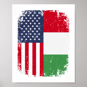 USA - Amerikanische Flagge Italien Italien Poster