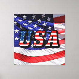 USA - Amerikanische Flagge Leinwanddruck