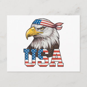 USA Amerikanische Flagge Männer Frauen Kinder Weiß Begleitkarte