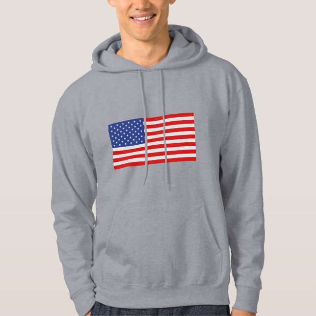 USA - amerikanische Flagge mit korrekten Abmessung Hoodie (Vorderseite)