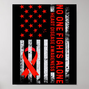 Usa Amerikanische Flagge Nicht Alleine Gegen Herzk Poster