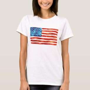 USA Amerikanische Flagge Patriot 4. Juli Parade Ve T-Shirt