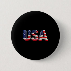 Usa Amerikanische Flagge Patriotisches Design Button