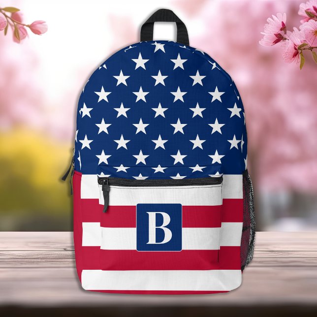 USA - Amerikanische Flagge - Personalisierte Stern Bedruckter Rucksack (Von Creator hochgeladen)