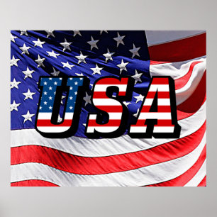 USA - Amerikanische Flagge Poster