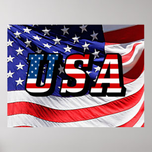 USA - Amerikanische Flagge Poster